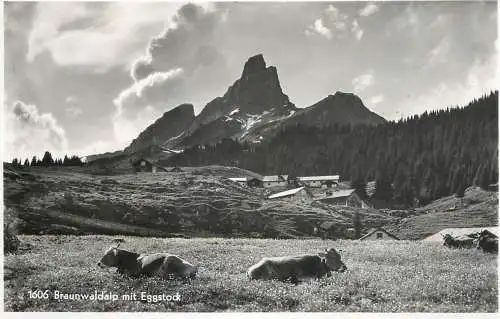 Postcard Switzerland Braunwaldalp Egstock