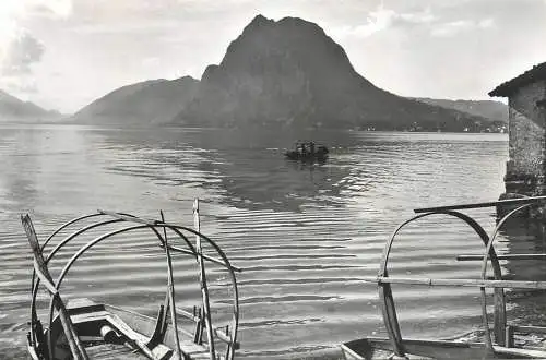 Postcard Switzerland Lugano Lake Monte San Salvatore