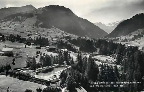 Postcard Switzerland Gstaad mit Gifferhorn