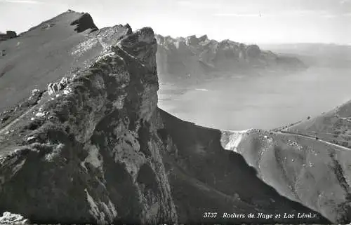 Postcard Switzerland Rochers de Naye et lac Lemer