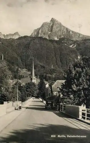 Postcard Switzerland Mollis Bahnhofstrasse