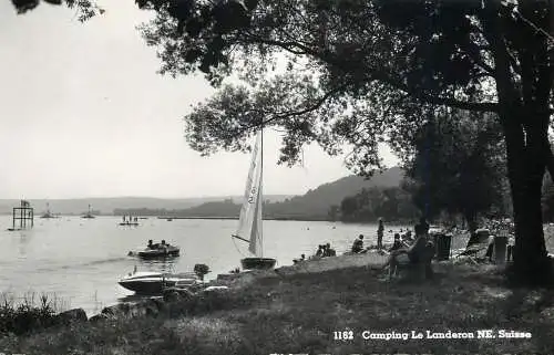 Postcard Switzerland camping le Landeron