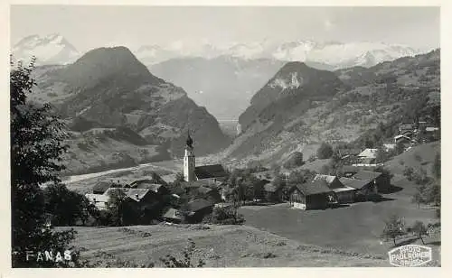 Postcard Switzerland Fanas church