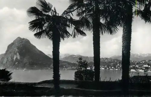 Postcard Switzerland Lugano e Monte San Salvatore