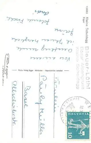 Postcard Switzerland Kleine Scheidegg