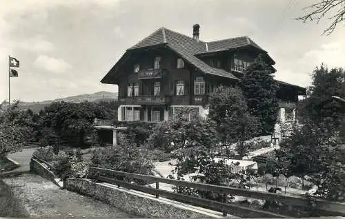Postcard Switzerland Pension Waldrosli Schwendibach ob Thunn