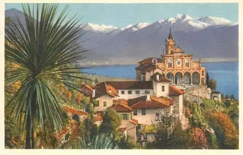 Postcard Switzerland Locarno Basilica Santuario Madonna del Sasso