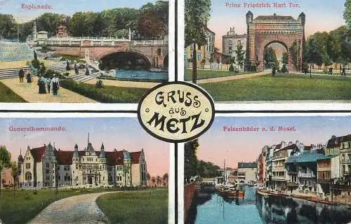 cpa Metz 1916 gruss aus