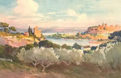 Postcard Switzerland Villeneuve les Avignon 1943