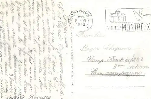 Postcard Switzerland Les Avents Dent du Jaman Rochers de Naye