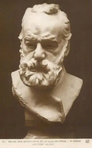 Postcard Sculptures Palais des Beaux arts de la ville de Paris a Rodin Victor Hugo