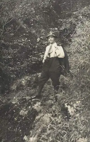 Annonymous persons souvenir photo social history portraits & scenes elegant man in forest