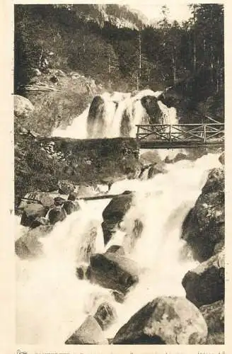 France cpa Cauterets waterfall