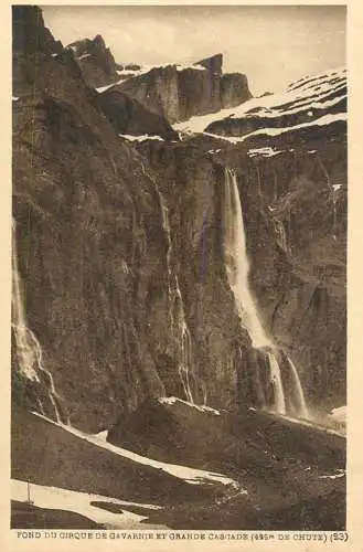 France cpa fond du cirque de Gavarnie et Grande Cascade