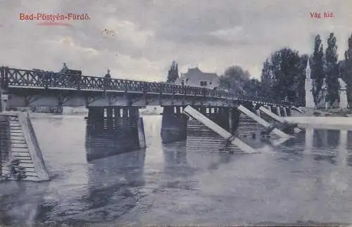 Slovakia 1910 Bad Postyen bridge pont