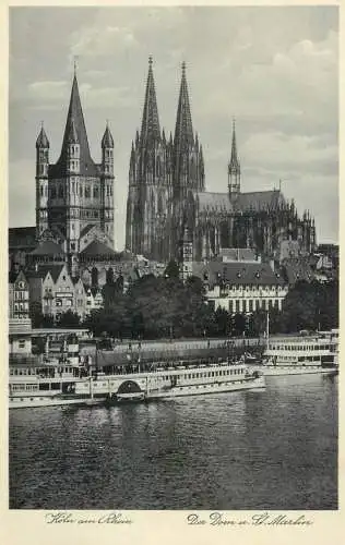 Germany Koln am Rhein Der Dom und St Martin