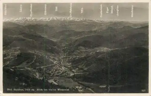 Germany Bad Belchen  Blick ins kleine Wiesental general view