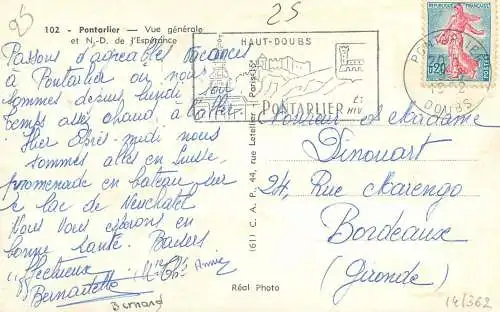 France Pontarlier vue generale et N-D de l'Esperance