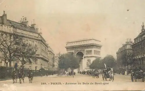 France cpa Paris avenue du Bois de Boulogne