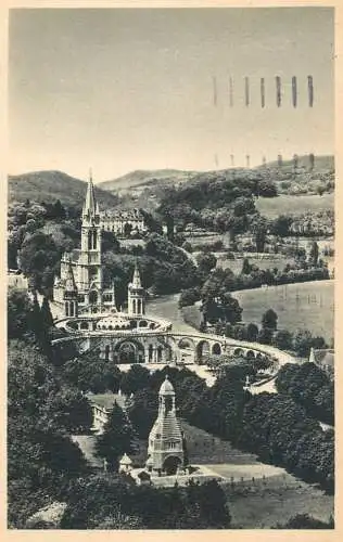 France cpa Lourdes basilique