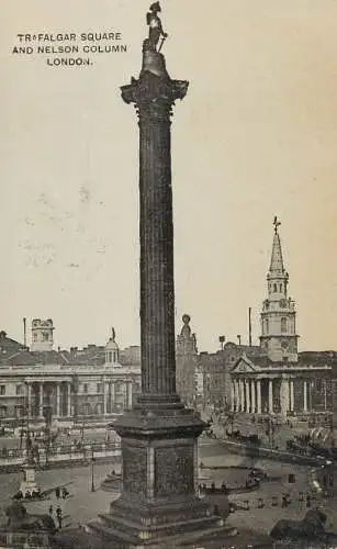 England London Trafalgar Square Nelson column