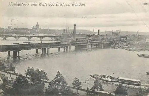 England London Hungerford and Waterloo brdges