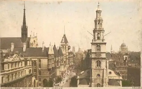 England London the Royal Courts of Justice clocktower
