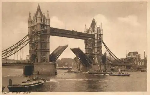 England London Tower Bridge coal barge