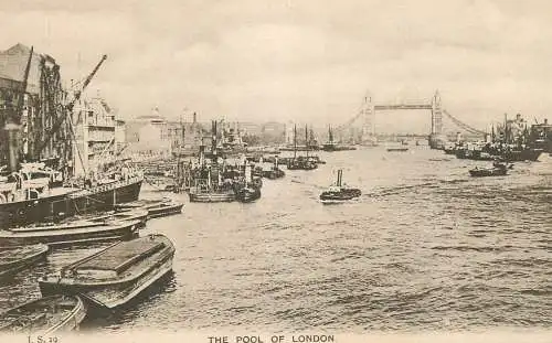 England London the Pool of London coal barge transportation Tower of London