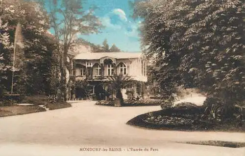 Luxembourg  cpa Mondorf-les-Bains l'entree du parc
