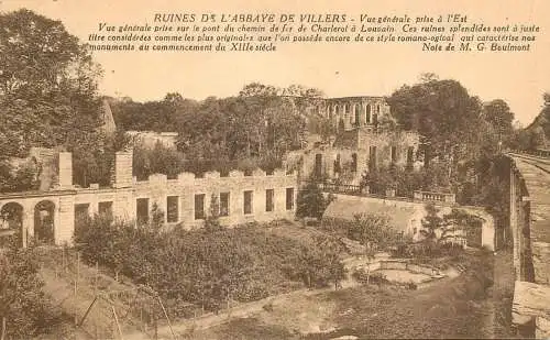 Belgium cpa ruins de l'abbaye de Villers