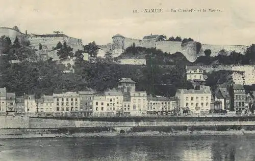 Belgium cpa Namur la citadelle et la Meuse