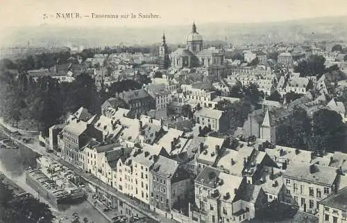 Belgium cpa Namur panorama sur la Sambre