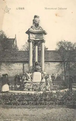 Belgium cpa Liege Monument Delcour