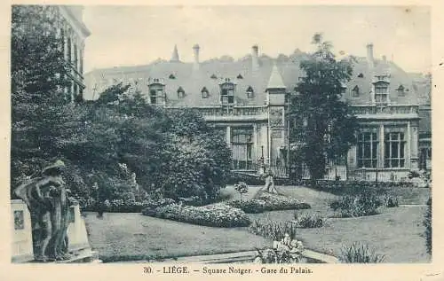 Belgium cpa Liege square Notger gare du Palais