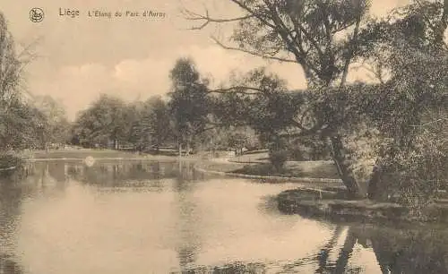 Belgium cpa Liege l'etang du parc d'Avroy
