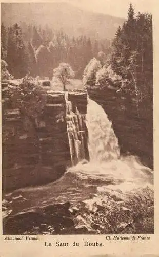France cpa Le Saut du Doubs waterfall