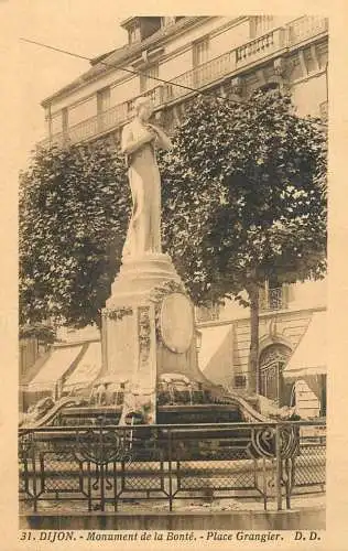 France cpa Dijon monument de la Bonte Place Grangier