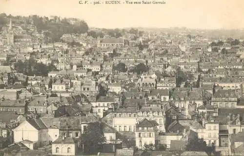 France cpa Rouen vue vers Saint Gervais
