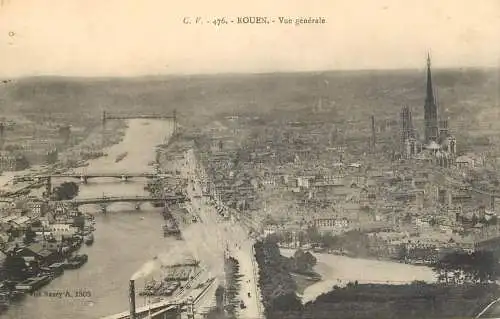 France cpa Rouen panorama