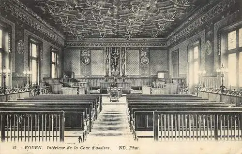 France cpa Rouen interieur de la Cour d'assises