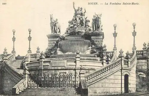 France cpa Rouen la fontaine Sainte Marie