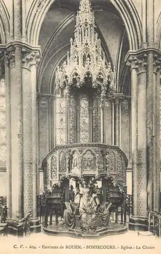 France cpa Rouen Bonsecours eglise