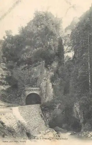 France cpa Route de la Dranse Tunnel d' Aulps