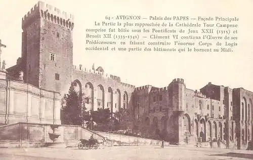 France cpa Avignon Palais des Papes