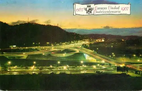 Venezuela Caracas nocturnal panorama
