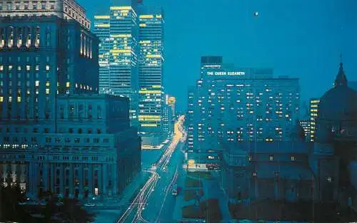 Canada Montreal Dorchester Street vue de nuit