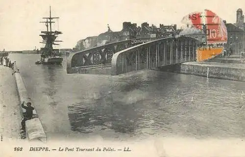France cpa Dieppe le pont tournant du Pollet