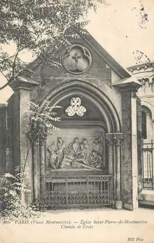 France cpa Paris vieux Montmartre eglise Saint Pierre de Montmartre chemin de Croix
