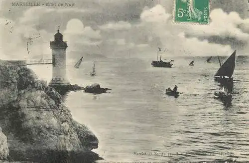 France cpa Bouches-du-Rhône Marseilles lighthouse